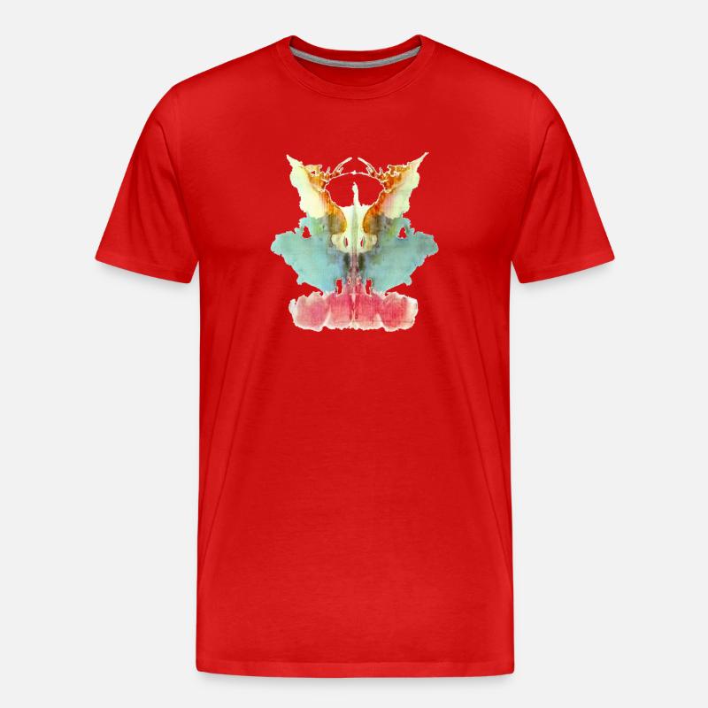 Rorschach Table 9/10 - Men's Premium Organic T-Shirt - red