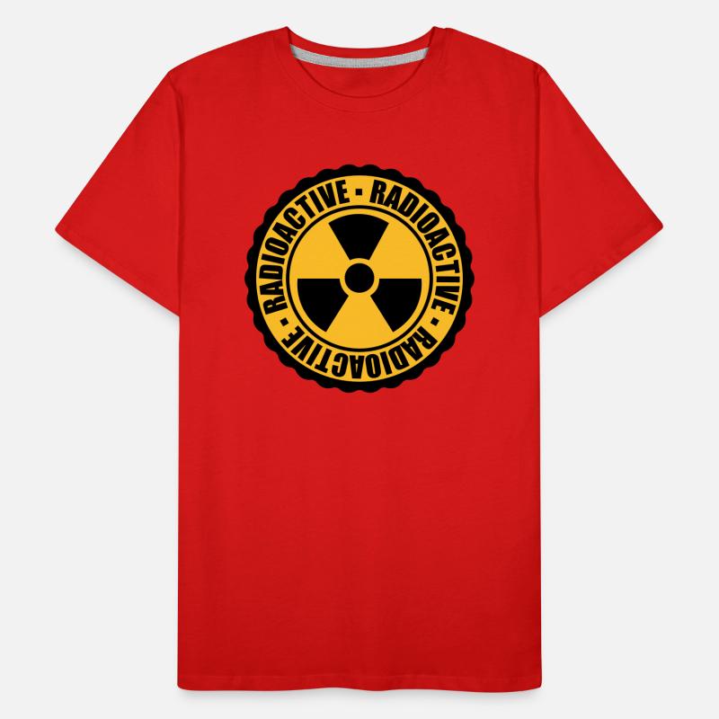 stamp danger caution caution caution atomic bomb Men's Premium Organic T-Shirt