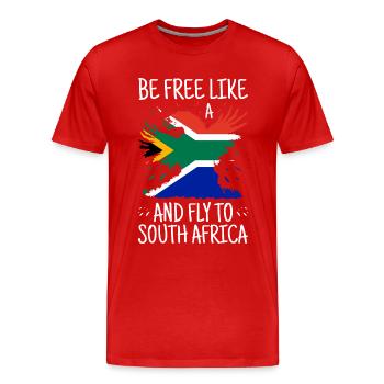 Afrique du Sud Drapeau Afrique Afrique Afrique du Sud - T-shirt bio Premium Homme - rouge - Devant - Damien (186cm)