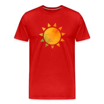 sun - Men's Premium Organic T-Shirt - red - Front - Damien (186cm)