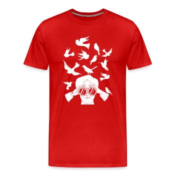 Bird Watching Ornithologist Twitcher Gift - Men's Premium Organic T-Shirt - red - Front - Damien (186cm)