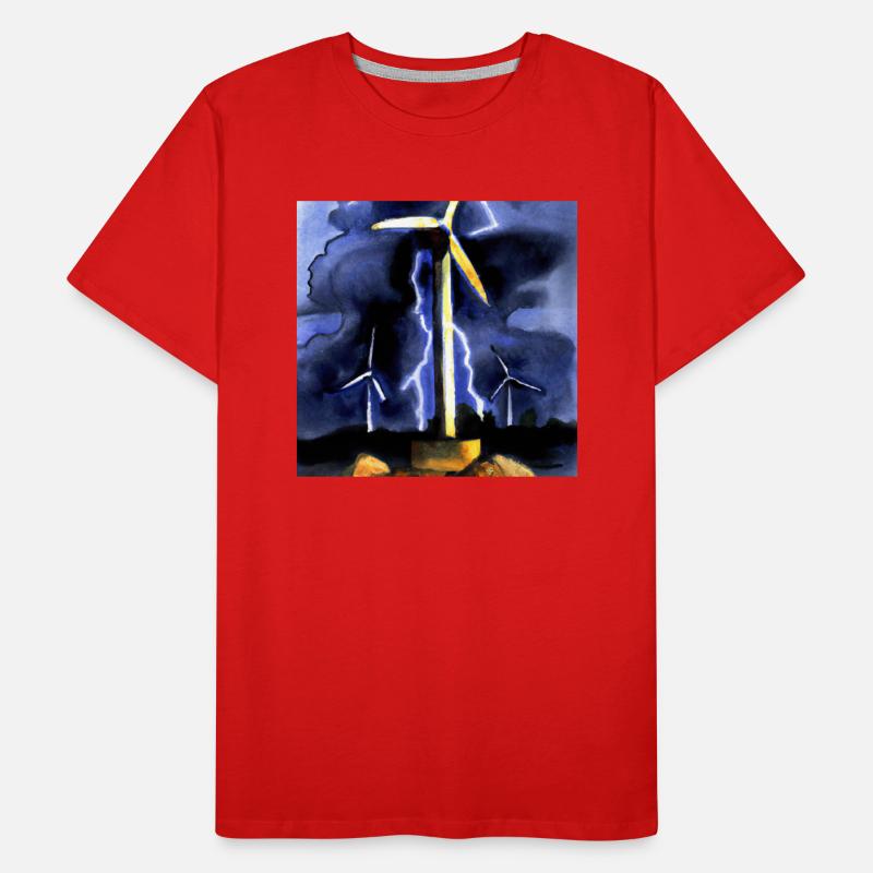Blitz Windrad Männer Premium Bio T-Shirt