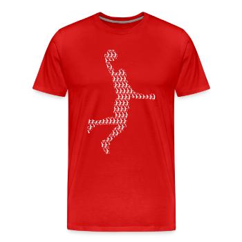 Basketball Player Dunking Basketball Basketball Player - Men's Premium Organic T-Shirt - red - Front - Damien (186cm)