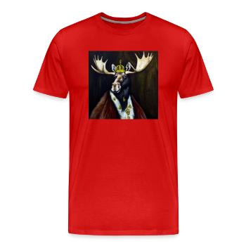 Orignal dans la couronne - T-shirt bio Premium Homme - rouge - Devant - Damien (186cm)