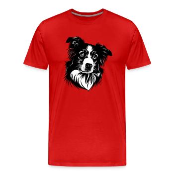 Hund Dog Berger Australien - T-shirt bio Premium Homme - rouge - Devant - Damien (186cm)