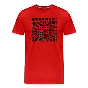 Effet 3D de recherche de la 3D - T-shirt bio Premium Homme - rouge - Devant - Damien (186cm)