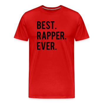 Meilleur rappeur Ever - T-shirt bio Premium Homme - rouge - Devant - Damien (186cm)