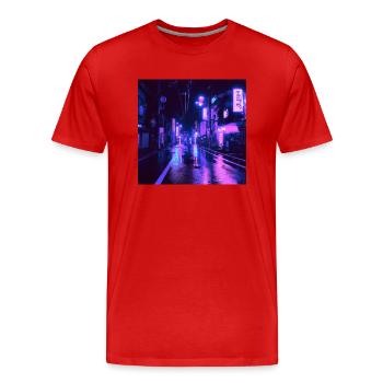 Asia street Style - Männer Premium Bio T-Shirt - Rot - Vorne - Damien (186cm)
