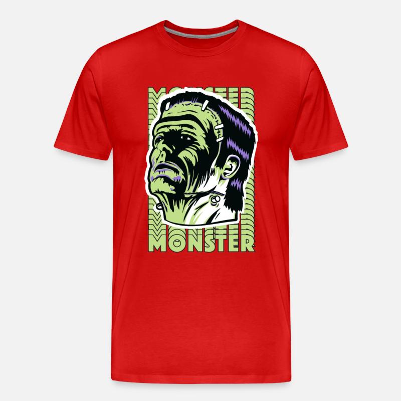 Universal Monsters Frankenstein - Männer Premium Bio T-Shirt - Rot