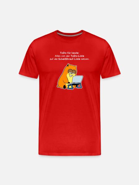 ToDo (white) - Männer Premium Bio T-Shirt - Rot