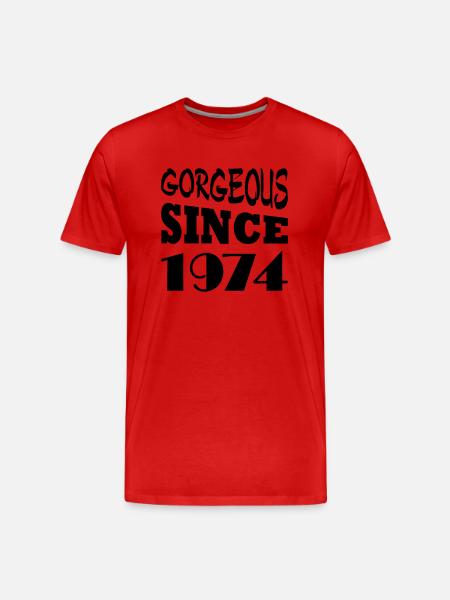 Gorgeous since 1974 - Men's Premium Organic T-Shirt - red