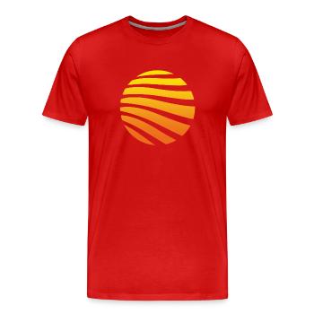 Sunset - Men's Premium Organic T-Shirt - red - Front - Damien (186cm)