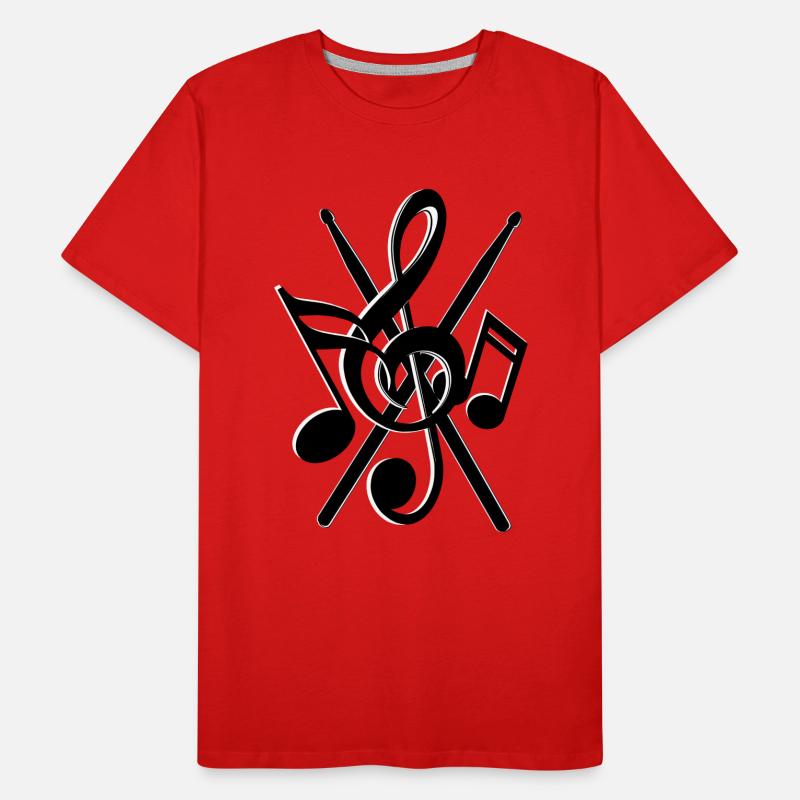 Drumsticks notes Men's Premium Organic T-Shirt