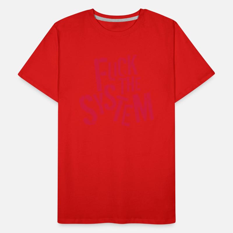 texte rebelle baiser la conception du logo système disant T-shirt bio Premium Homme