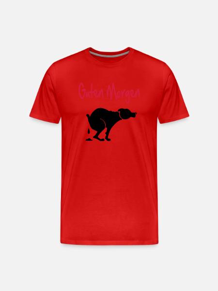 hund - Männer Premium Bio T-Shirt - Rot