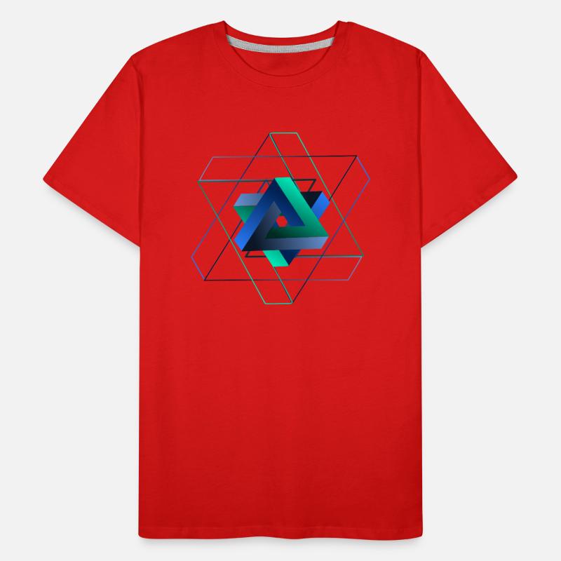 Optical illusion (triangle) Men's Premium Organic T-Shirt