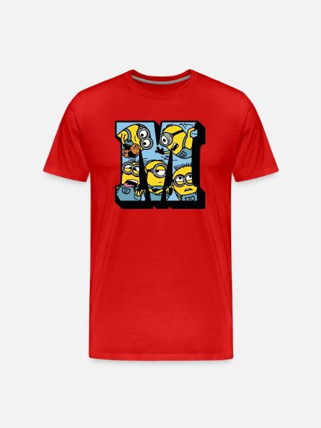 Minions College Look - Men's Premium Organic T-Shirt - red