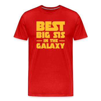 Best Big Sis In The Galaxy - T-shirt bio Premium Homme - rouge - Devant - Damien (186cm)
