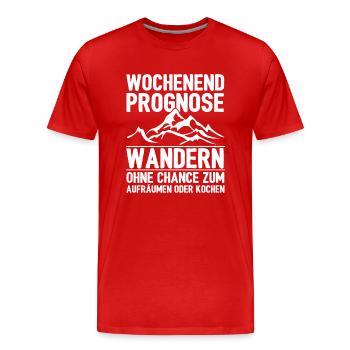 hiking - Männer Premium Bio T-Shirt - Rot - Vorne - Damien (186cm)