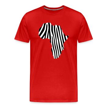 AFRICA - continent of zebra pattern - Men's Premium Organic T-Shirt - red - Front - Damien (186cm)
