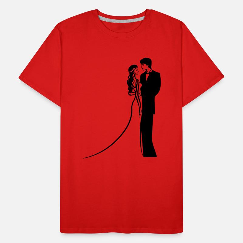 Heirat glücklich ehe Männer Premium Bio T-Shirt
