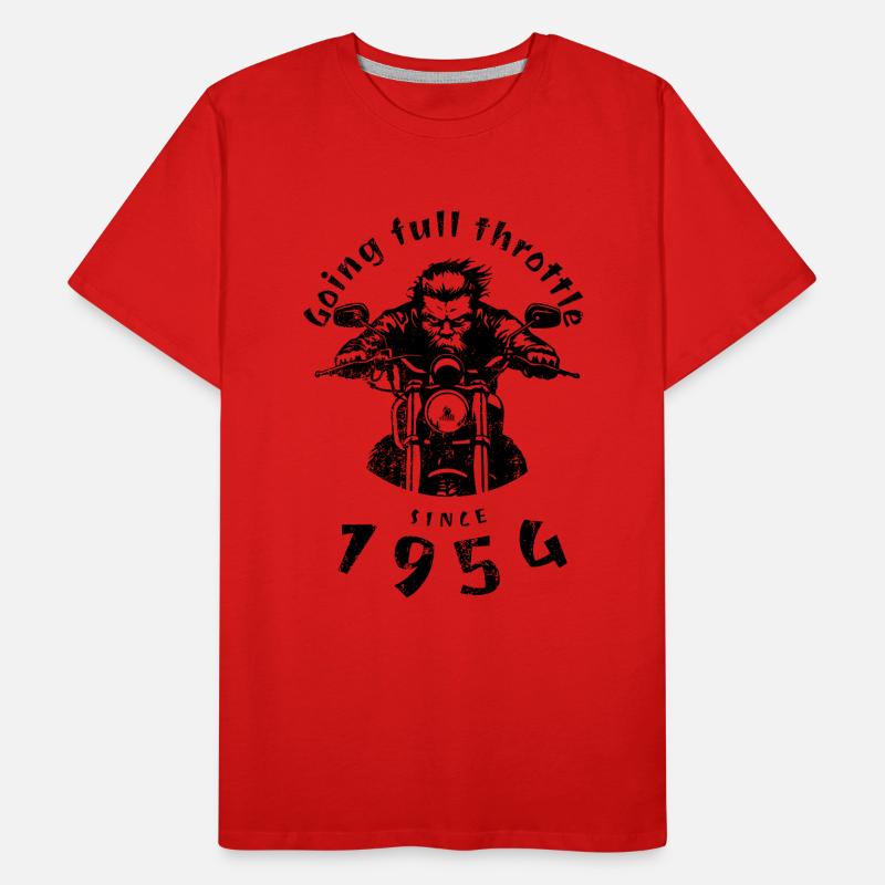 70th Birthday Going full throttle since 1954 Men's Premium Organic T-Shirt