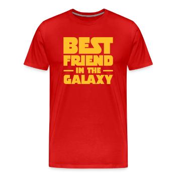 Best Friend In The Galaxy - T-shirt bio Premium Homme - rouge - Devant - Damien (186cm)