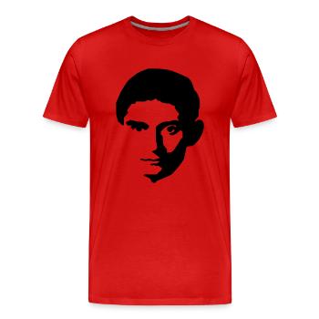 FRANZ KAFKA - Men's Premium Organic T-Shirt - red - Front - Damien (186cm)