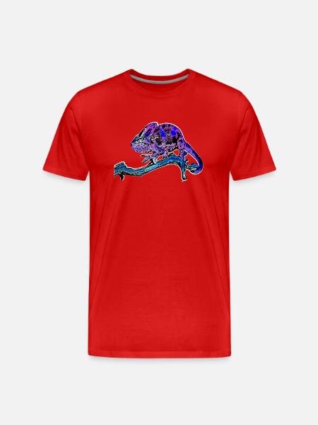 Chameleon - Men's Premium Organic T-Shirt - red