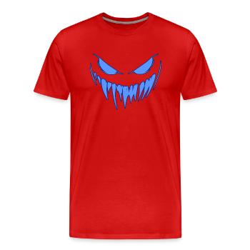 Monstre pour halloween, soirée entre amis, peur - T-shirt bio Premium Homme - rouge - Devant - Damien (186cm)