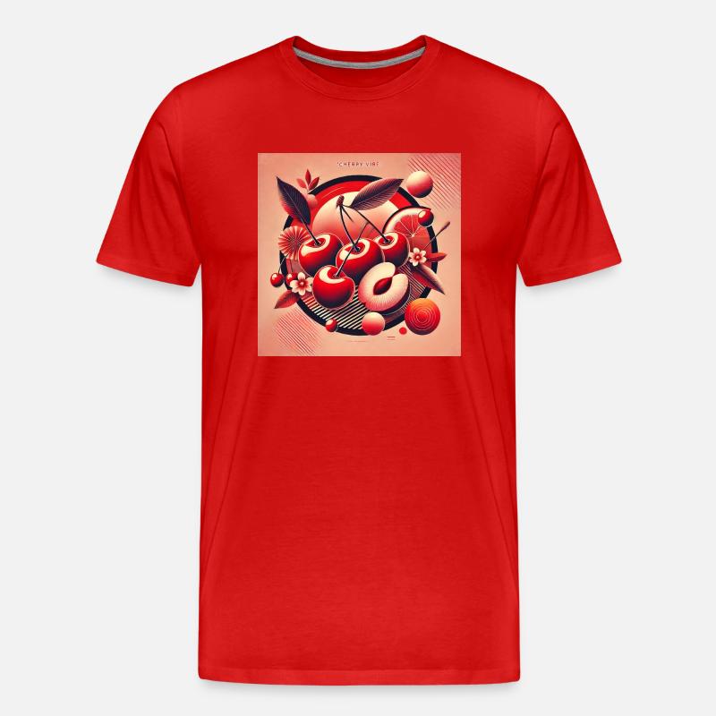 Cherry Vibe - Leidenschaft in Rot - Männer Premium Bio T-Shirt - Rot