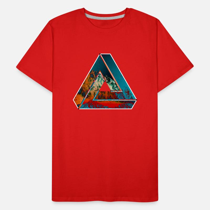 Penrose triangle optical illusion colored patterned Men's Premium Organic T-Shirt