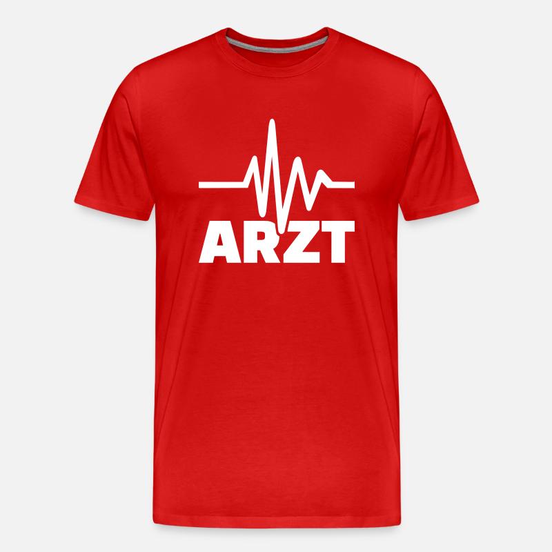 Arzt - Männer Premium Bio T-Shirt - Rot