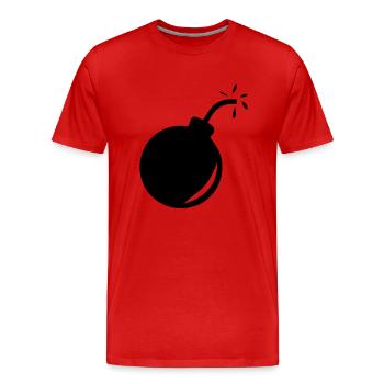 bombe_1 - T-shirt bio Premium Homme - rouge - Devant - Damien (186cm)