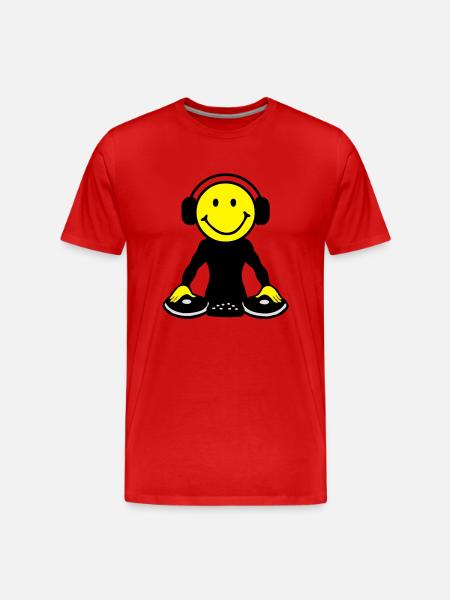 DJ - Men's Premium Organic T-Shirt - red