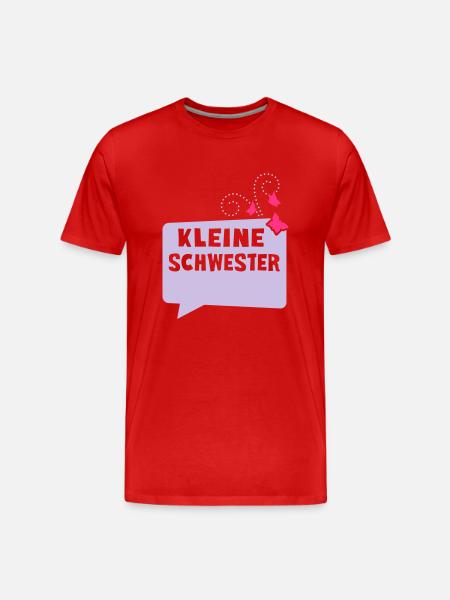 Little Sister - speech bubble - Men's Premium Organic T-Shirt - red