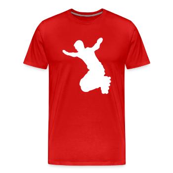 Patins rollers rollers patins - T-shirt bio Premium Homme - rouge - Devant - Damien (186cm)