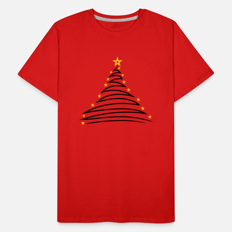 fir tree christmas tree fir star merry chris Men's Premium Organic T-Shirt