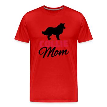 Collie Mom - T-shirt bio Premium Homme - rouge - Devant - Damien (186cm)