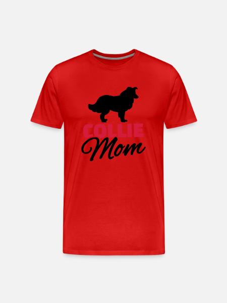 Collie - Männer Premium Bio T-Shirt - Rot