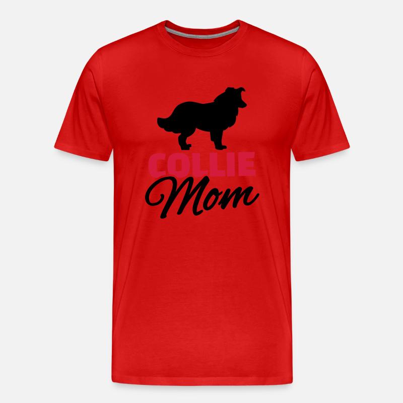 Collie - Männer Premium Bio T-Shirt - Rot