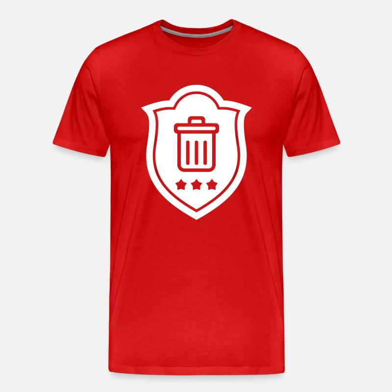 Müllmann / Müllarbeiter / Müllwerker / Müllabfuhr - Männer Premium Bio T-Shirt - Rot