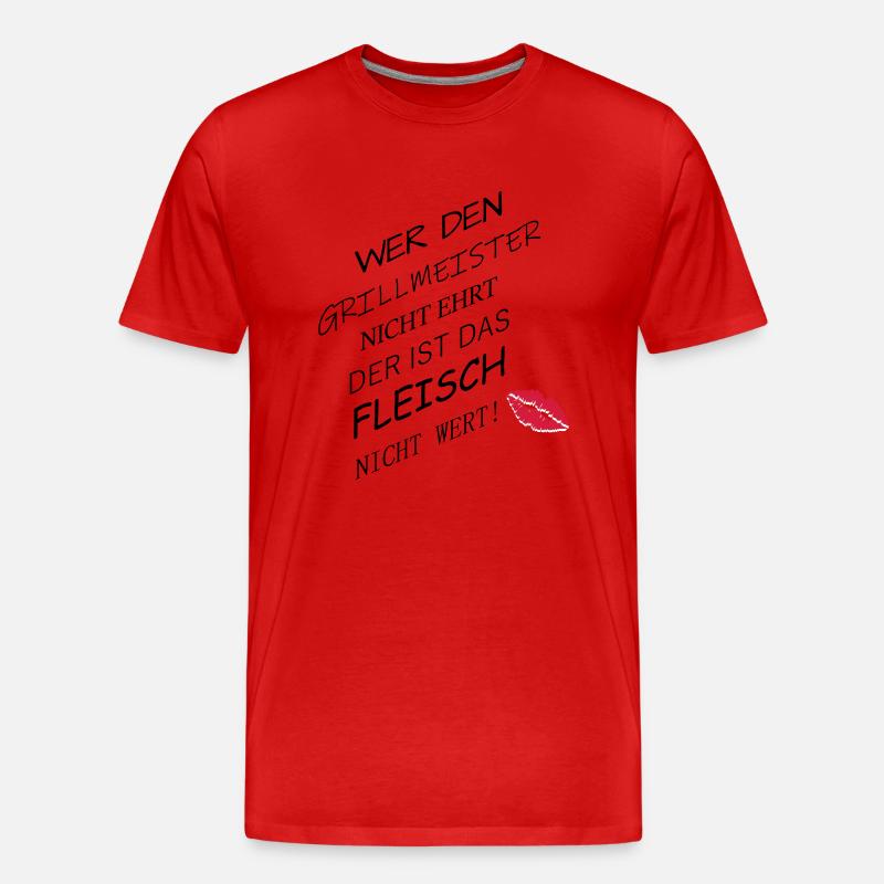 Fleisch nicht wert - Männer Premium Bio T-Shirt - Rot