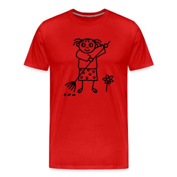 Gartenarbeit Gärtnerin - Männer Premium Bio T-Shirt - Rot - Vorne - Damien (186cm)