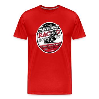 Speedway Racing_AAA - Men's Premium Organic T-Shirt - red - Front - Damien (186cm)