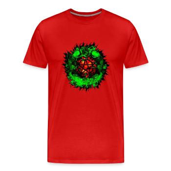 wicca - T-shirt bio Premium Homme - rouge - Devant - Damien (186cm)