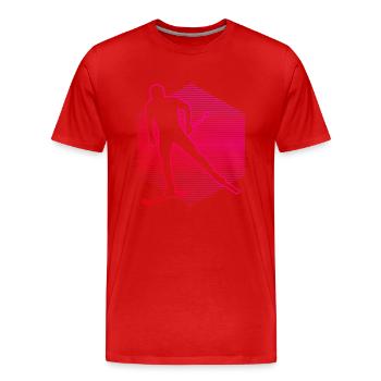 Langlauf Langlauf Klassisch Damen Langlauf Skating - Männer Premium Bio T-Shirt - Rot - Vorne - Damien (186cm)