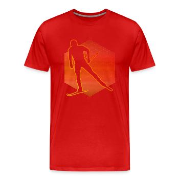 Cross-country skiing Classic Cross-country skiing Cross-country skiing Skating - Men's Premium Organic T-Shirt - red - Front - Damien (186cm)