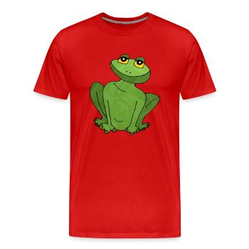 Frog - Men's Premium Organic T-Shirt - red - Front - Damien (186cm)
