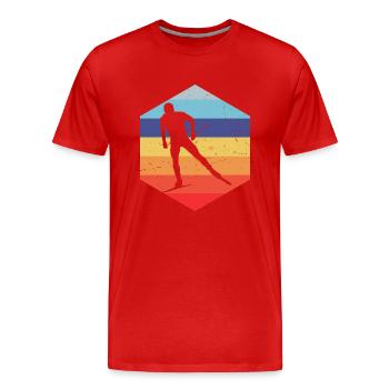 Cross-country skiing Classic Cross-country skiing Classic cross-country skiing - Men's Premium Organic T-Shirt - red - Front - Damien (186cm)